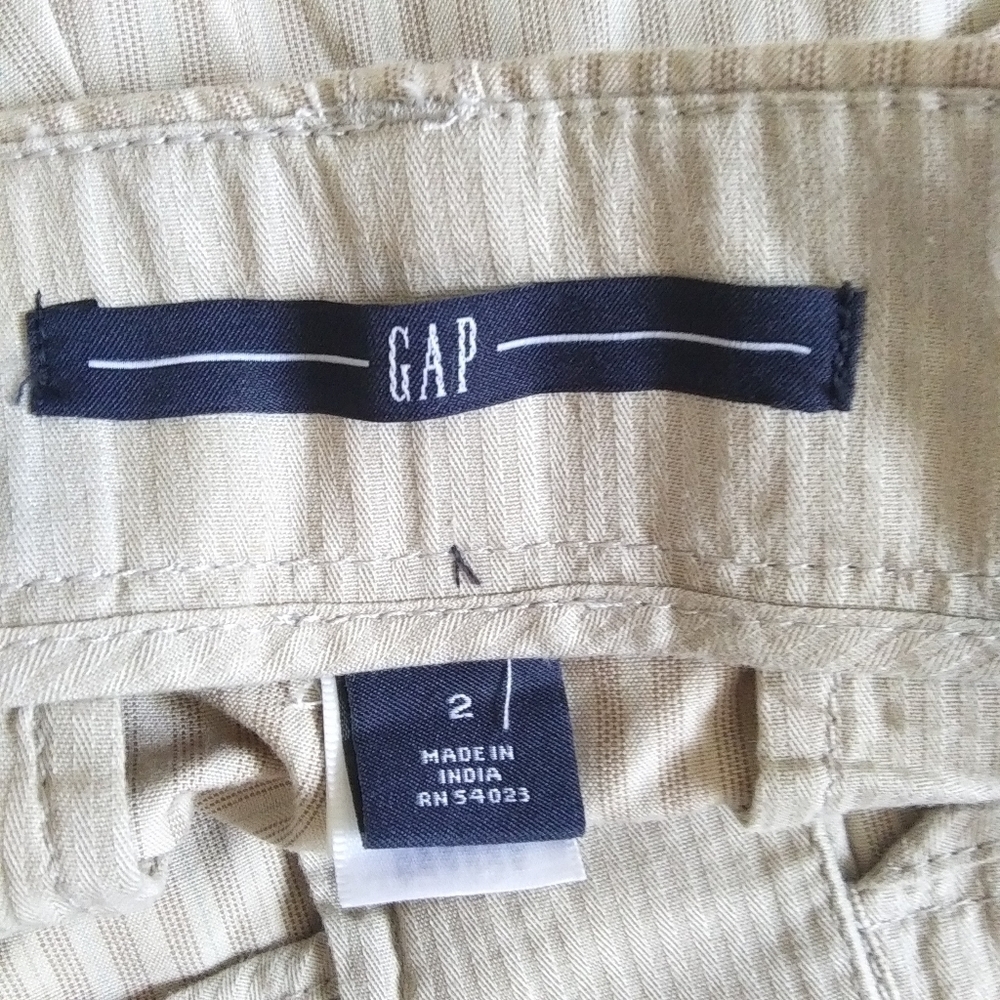 Gap Beige Stripe Casual Shorts Size 2 - Picture 3 of 3